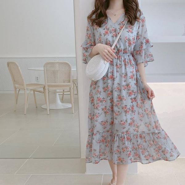 plus size summer girls womens dresses boho party vintage chiffon blue pink print short sleeve women longrobe vestido, Black;gray
plus size summer girls womens dresses boho party vintage chiffon blue pink print short sleeve women longrobe vestido, Black;gray
