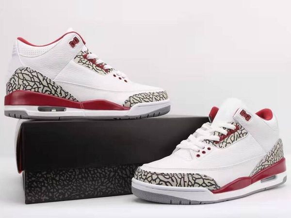 latest exclusive 3 basketball designer shoes white cardinal red cement grey fashion sport zapatos sneakers good quality come with box, White;red
latest exclusive 3 basketball designer shoes white cardinal red cement grey fashion sport zapatos sneakers good quality come with box, White;red
