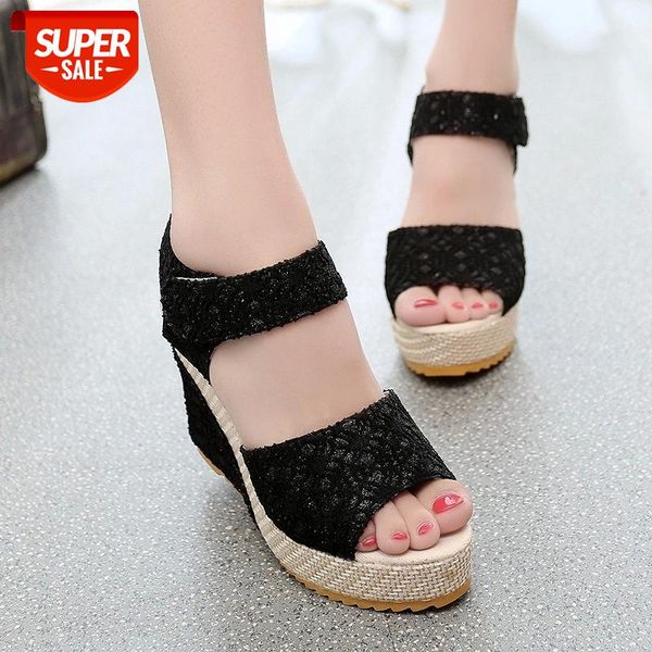women sandals new summer fashion lace hollow gladiator wedges shoes woman slides peep toe hook & loop solid lady casual #ki2l, Black
women sandals new summer fashion lace hollow gladiator wedges shoes woman slides peep toe hook & loop solid lady casual #ki2l, Black
