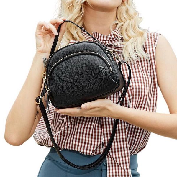 genuine leather women's messenger bag fashion high-layered small round single shoulder soft cross body
genuine leather women's messenger bag fashion high-layered small round single shoulder soft cross body