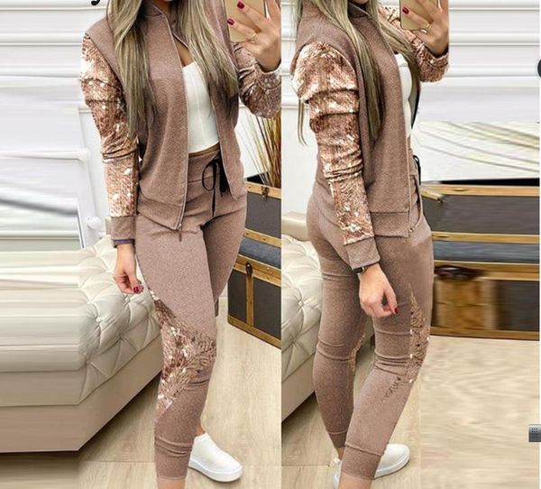 women's pants & capris 2021two piece outfits for women fashion sequins zipper drawstring set casual tracksuit sweat suits, Black;white
women's pants & capris 2021two piece outfits for women fashion sequins zipper drawstring set casual tracksuit sweat suits, Black;white