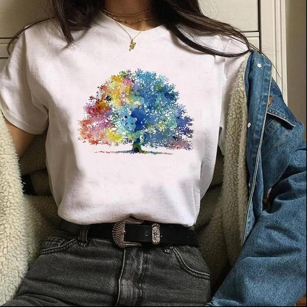 print clothes graphic painting womens t shirt watercolor short sleeve printing tees, White
print clothes graphic painting womens t shirt watercolor short sleeve printing tees, White