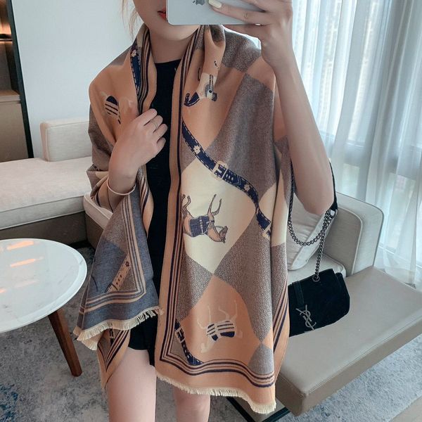 imitation cashmere scarf in and new super long student warm bib dual-purpose shawl for women, Blue;gray
imitation cashmere scarf in and new super long student warm bib dual-purpose shawl for women, Blue;gray