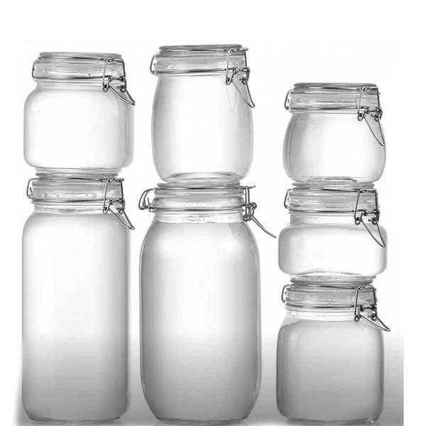 storage bottles & jars glass food with airtight clamp lids, kitchen canisters for flour, cereal, coffee, pasta and canning
storage bottles & jars glass food with airtight clamp lids, kitchen canisters for flour, cereal, coffee, pasta and canning