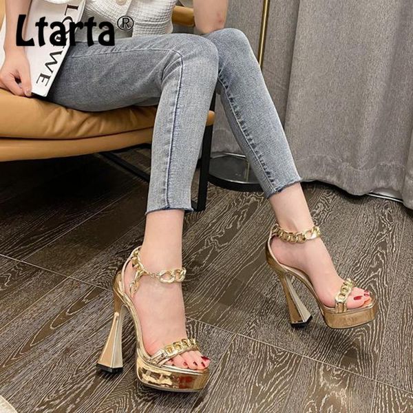 sandals ltarta summer women's shoes fashion metal chain square toe wine bad heel high platform cwf, Black
sandals ltarta summer women's shoes fashion metal chain square toe wine bad heel high platform cwf, Black