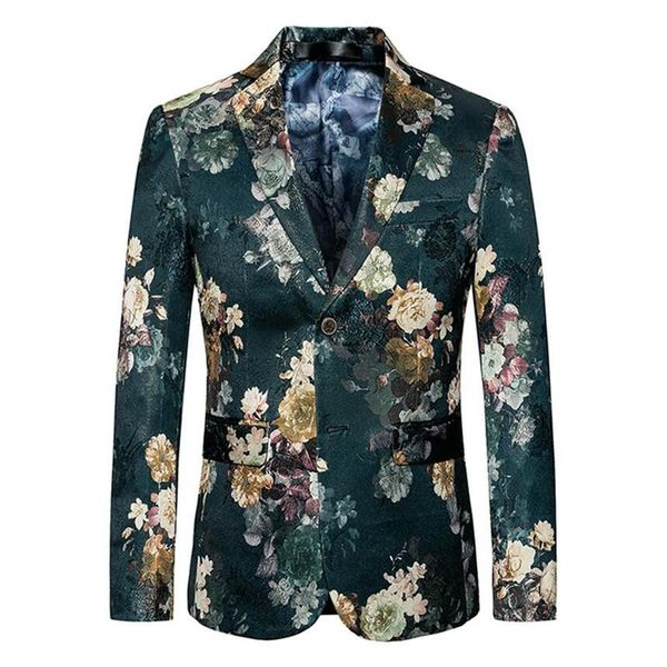 men's suits & blazers fashion mens printed 2021 casual slim fit prom dress blazer male green floral stage wear suit jacket plus size 5x, White;black
men's suits & blazers fashion mens printed 2021 casual slim fit prom dress blazer male green floral stage wear suit jacket plus size 5x, White;black