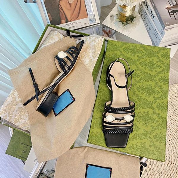 2021 classic high and low heel sandals thick leather suede women's shoes party metal buckle professional size 35-40 3, Black
2021 classic high and low heel sandals thick leather suede women's shoes party metal buckle professional size 35-40 3, Black