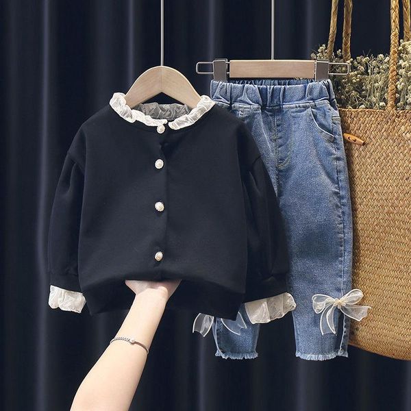 summer fashion clothes for infant baby girl long sleeve blouse shirt + denim jeans trousers children outfit suit q28 clothing sets, White
summer fashion clothes for infant baby girl long sleeve blouse shirt + denim jeans trousers children outfit suit q28 clothing sets, White