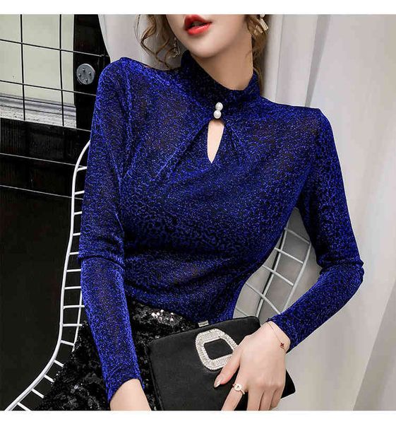 women's t-shirt 2021 spring elastic shiny clothes leopard t-shirt hollow out women ropa mujer bright gold bottoming shir, White
women's t-shirt 2021 spring elastic shiny clothes leopard t-shirt hollow out women ropa mujer bright gold bottoming shir, White