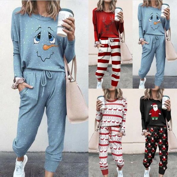 long sleeve shirt loose pants casual pajamas women home cloth streetwear suit two-piece christmas printed sets c0380 women's tracksuits, Gray
long sleeve shirt loose pants casual pajamas women home cloth streetwear suit two-piece christmas printed sets c0380 women's tracksuits, Gray