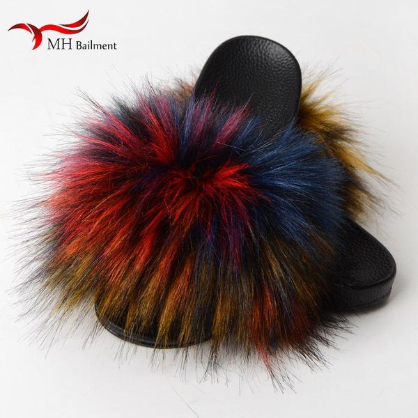 furry slippers women full coverage faux fur slides home raccoon outer wear beach flip-flop sandals platform shoes, Black
furry slippers women full coverage faux fur slides home raccoon outer wear beach flip-flop sandals platform shoes, Black