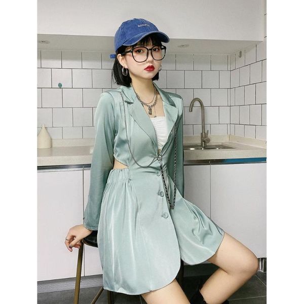 small group design heart machine cut out open back splicing chain suit chic temperament woman coats women's suits & blazers, White;black
small group design heart machine cut out open back splicing chain suit chic temperament woman coats women's suits & blazers, White;black