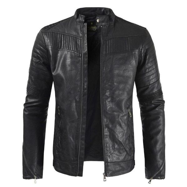 men's fur & faux pu leather jacket men slim fit coat stand collar long sleeve jackets solid color 2021 spring autumn casual j0180, Black
men's fur & faux pu leather jacket men slim fit coat stand collar long sleeve jackets solid color 2021 spring autumn casual j0180, Black