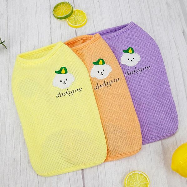 yellow/purple/orange puppy print pet tshirt hoodies soft breathable cat short sleeve shirt summer o-neck hoody dogs vest dog apparel
yellow/purple/orange puppy print pet tshirt hoodies soft breathable cat short sleeve shirt summer o-neck hoody dogs vest dog apparel