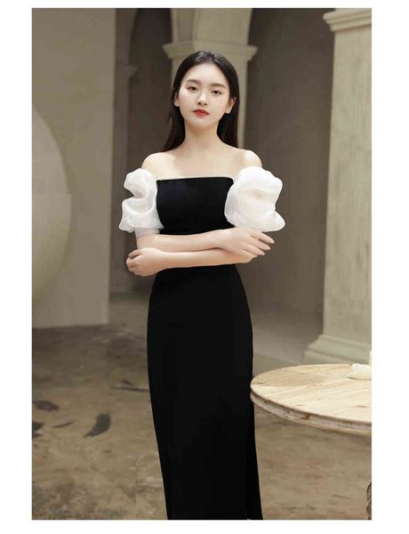 prom luxury boutique occasion dresses black french bubble sleeve 2021 banquet temperament simple evening can be worn at ordinary tim
prom luxury boutique occasion dresses black french bubble sleeve 2021 banquet temperament simple evening can be worn at ordinary tim