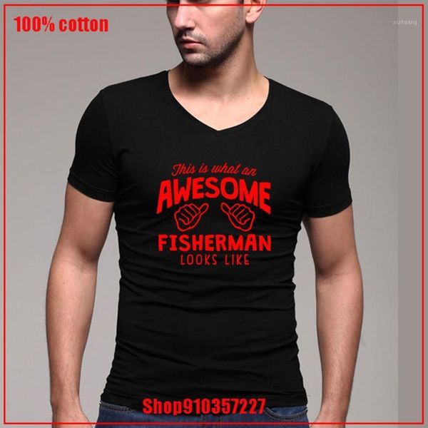 men's t-shirts creative design this is what an awesome fisherman looks like red 180 gsm combed cotton v-neck loose party, White;black
men's t-shirts creative design this is what an awesome fisherman looks like red 180 gsm combed cotton v-neck loose party, White;black
