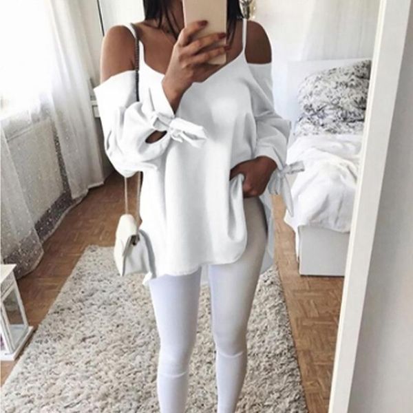 women's blouses & shirts 2021 sling autumn long sleeve v neck loose blouse solid color fashion street harajuku, White
women's blouses & shirts 2021 sling autumn long sleeve v neck loose blouse solid color fashion street harajuku, White