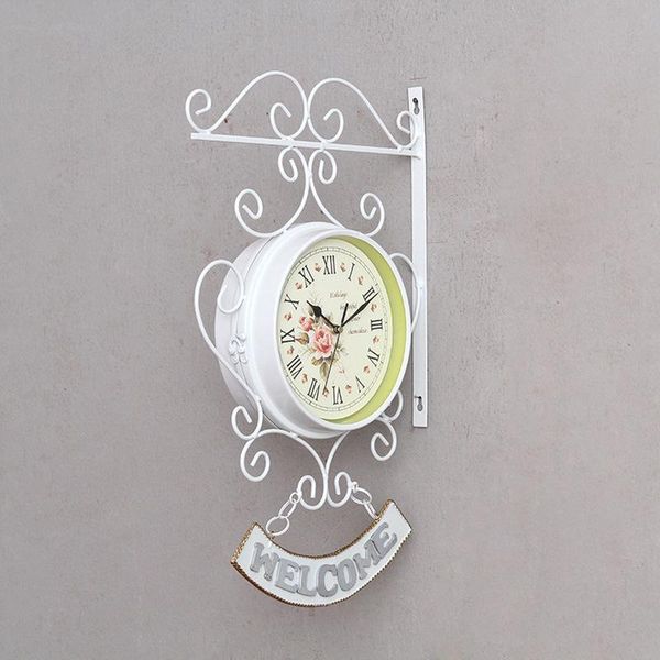 wall clocks european pastoral roman double-sided clock creative fashion quiet living room courtyard wf
wall clocks european pastoral roman double-sided clock creative fashion quiet living room courtyard wf