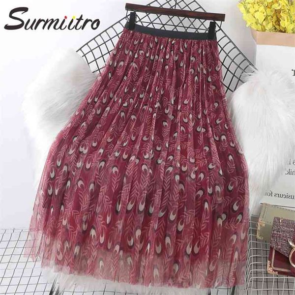 summer long pleated tulle skirt women korean style peacock print mesh high waist aesthetic midi female 210421, Black
summer long pleated tulle skirt women korean style peacock print mesh high waist aesthetic midi female 210421, Black