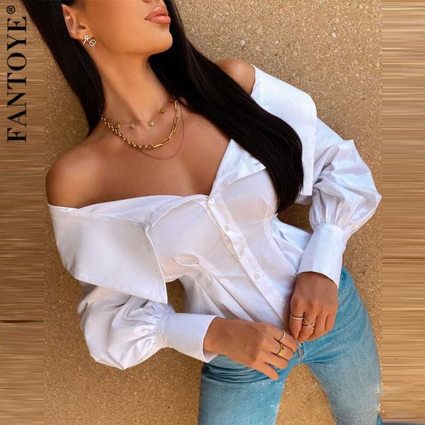 women's t-shirt off-shoulder turn-down collar white puff sleeve single breasted spring streetwear skinny nvko
women's t-shirt off-shoulder turn-down collar white puff sleeve single breasted spring streetwear skinny nvko