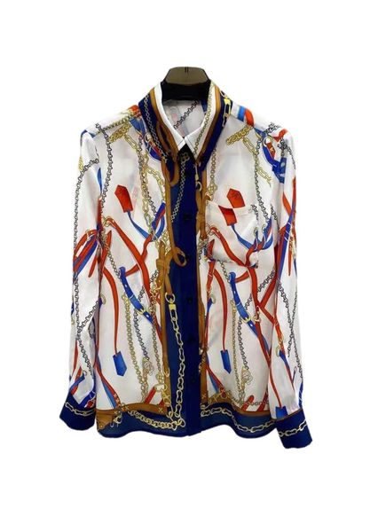 milan runway shirts 2022 spring summer lapel neck long sleeve print designer blouses brand same style women's 1214-1, White
milan runway shirts 2022 spring summer lapel neck long sleeve print designer blouses brand same style women's 1214-1, White