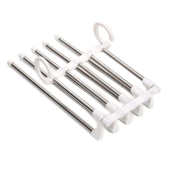 hangers & racks white stainless steel multifunction five in one pants rack storage folding hanger hook
hangers & racks white stainless steel multifunction five in one pants rack storage folding hanger hook