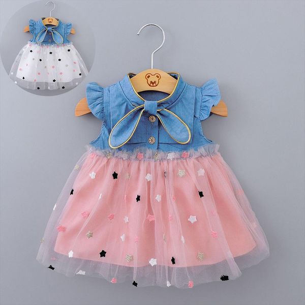 cute girls infant baby girl dress kids princess gauze star denim outfits clothing summer clothes 4, Red;yellow
cute girls infant baby girl dress kids princess gauze star denim outfits clothing summer clothes 4, Red;yellow
