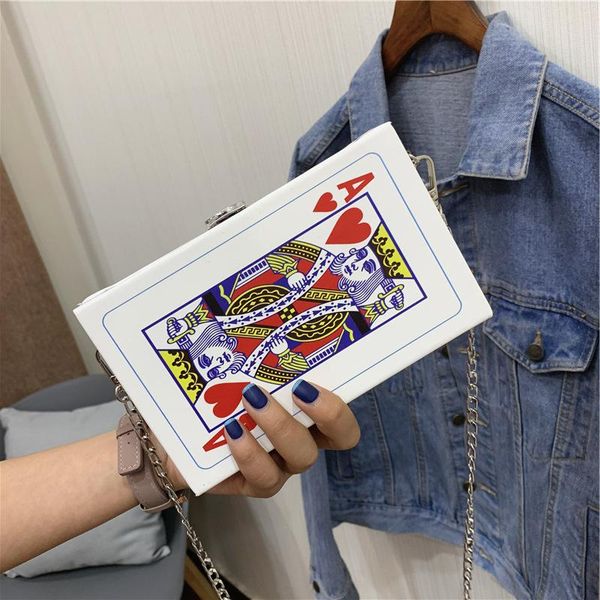 evening bags korean version of small bag ins printed chain shoulder female personality original poker box crossbody
evening bags korean version of small bag ins printed chain shoulder female personality original poker box crossbody