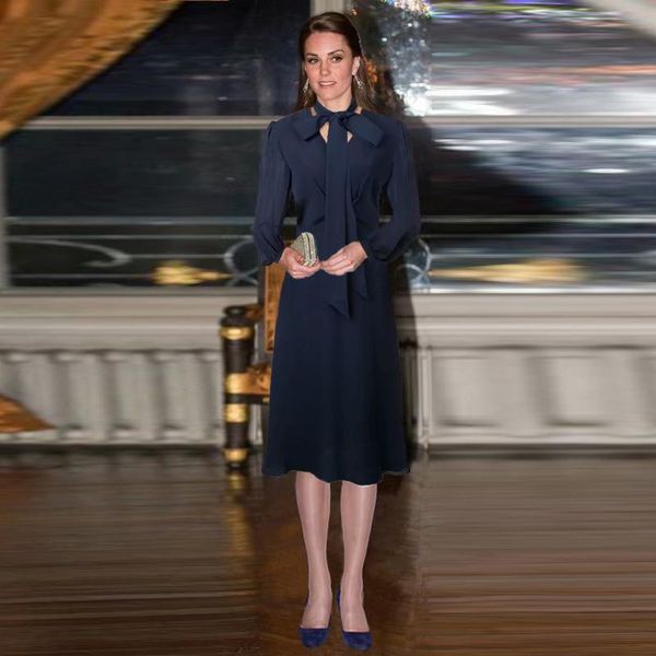 casual dresses xf princess kate middleton same paragraph 2021 spring and autumn shows vintage dark blue long sleeve slim party midi dress, Black;gray
casual dresses xf princess kate middleton same paragraph 2021 spring and autumn shows vintage dark blue long sleeve slim party midi dress, Black;gray