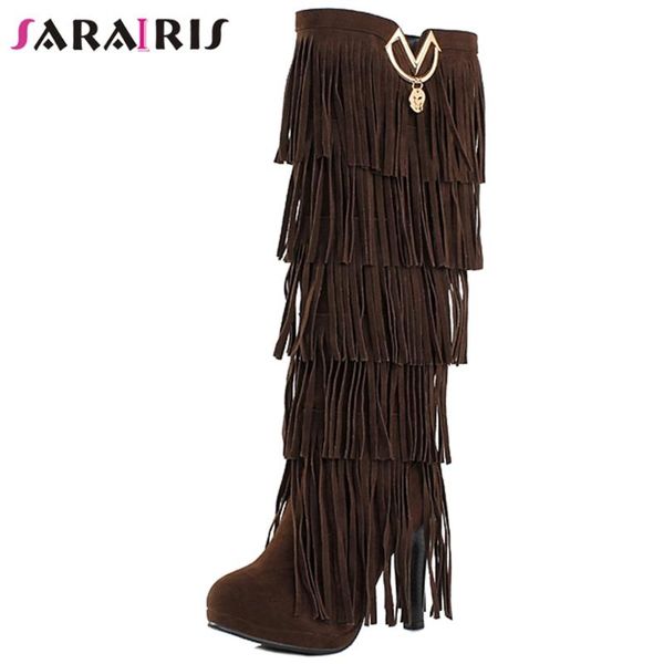 boots sarairis brand female round toe flock high heels 2021 casual wedding office women fringe mid calf shoes woman, Black
boots sarairis brand female round toe flock high heels 2021 casual wedding office women fringe mid calf shoes woman, Black