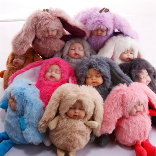 keychains 1pc cute long ears sleeping adorable doll plush key chain pendant lady girls car toys holiday gifts, Silver
keychains 1pc cute long ears sleeping adorable doll plush key chain pendant lady girls car toys holiday gifts, Silver