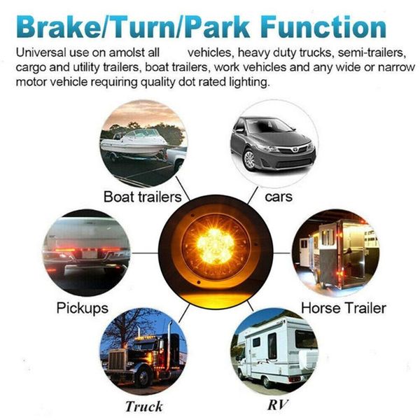 emergency lights 2pcs 16 led turn signal sbrake light for car trailer truck 12-24v waterproof round taillights side lamp tail
emergency lights 2pcs 16 led turn signal sbrake light for car trailer truck 12-24v waterproof round taillights side lamp tail