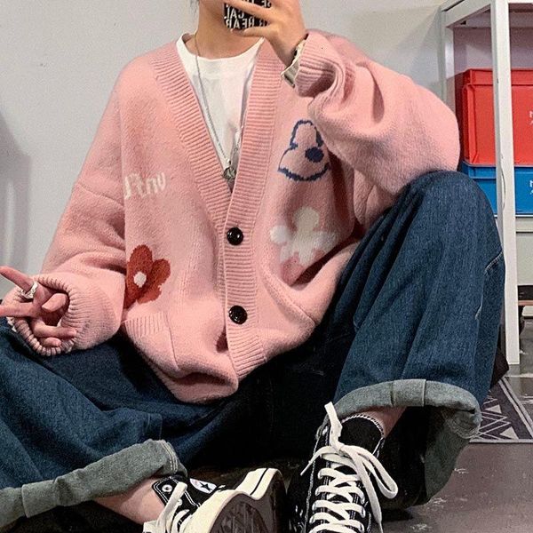 men's sweaters neploha 2021 autumn winter floral male sweater cardigan casual loose for men vantage korean clothing, White;black
men's sweaters neploha 2021 autumn winter floral male sweater cardigan casual loose for men vantage korean clothing, White;black