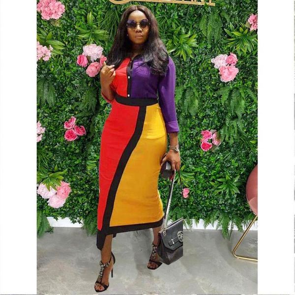 selling autumn women casual dress multicolors patchwork lapel collar single breasted skinny waist irregular dresses party, Black;gray
selling autumn women casual dress multicolors patchwork lapel collar single breasted skinny waist irregular dresses party, Black;gray