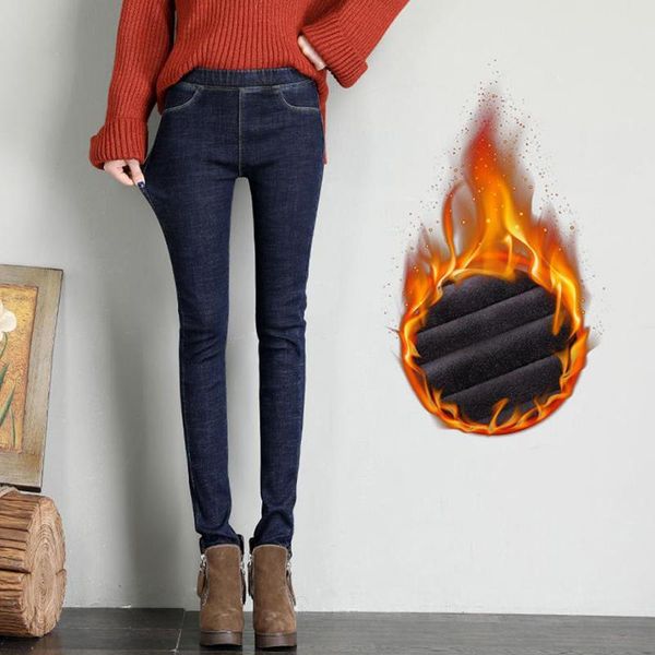 solid colors skinny plus thick pencil jeans women classical elastic waist slim winter warm denim bulifting leggings women's, Blue
solid colors skinny plus thick pencil jeans women classical elastic waist slim winter warm denim bulifting leggings women's, Blue