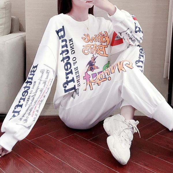 two piece set dresy damskie womens pants hip hop fashion casual long sleeve clothes sweatpants autumn lounge conjuntos mujer, White
two piece set dresy damskie womens pants hip hop fashion casual long sleeve clothes sweatpants autumn lounge conjuntos mujer, White