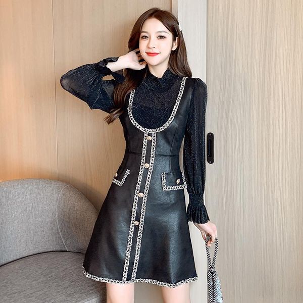 2021autumn and winter product goddess fan temperament small fragrance a-line thin deerskin velvet fake two-piece dress casual dresses, Black;gray
2021autumn and winter product goddess fan temperament small fragrance a-line thin deerskin velvet fake two-piece dress casual dresses, Black;gray