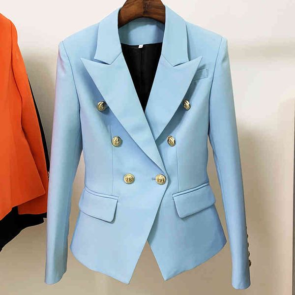 women's wool & blends classic female jacket with buttons, high street, , slim fit, double breasted style, lion blazer, blue ndip, Black
women's wool & blends classic female jacket with buttons, high street, , slim fit, double breasted style, lion blazer, blue ndip, Black