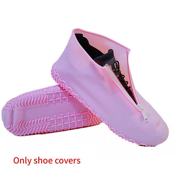 shoe parts & accessories 1 pair reusable elastic portable protective silicone cover zipper waterproof foot wear travel rain boots, White;pink
shoe parts & accessories 1 pair reusable elastic portable protective silicone cover zipper waterproof foot wear travel rain boots, White;pink