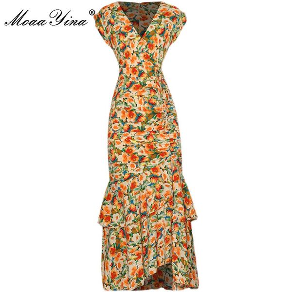 fashion designer summer party midi dresses women's v-neck ruffles short sleeve floral print slim mermaid dress vestidos 210524, Black;gray
fashion designer summer party midi dresses women's v-neck ruffles short sleeve floral print slim mermaid dress vestidos 210524, Black;gray