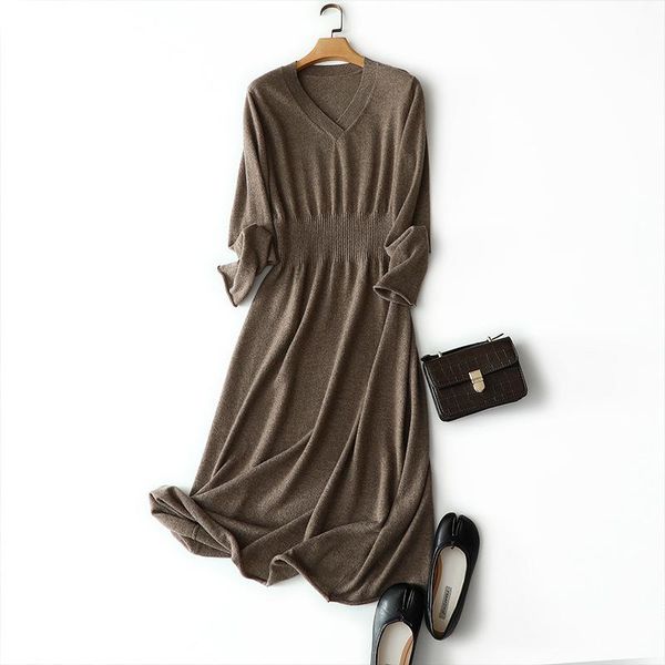 casual dresses autumn winter elegantwomen knitted 100% cashmere v neck fashion warm pullovers oversized ladies sweater dress, Black;gray
casual dresses autumn winter elegantwomen knitted 100% cashmere v neck fashion warm pullovers oversized ladies sweater dress, Black;gray