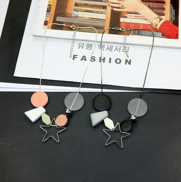pendant necklaces 2021 fashion woman necklace geometric wood star long sweater snake chain accessories jewelry, Silver
pendant necklaces 2021 fashion woman necklace geometric wood star long sweater snake chain accessories jewelry, Silver