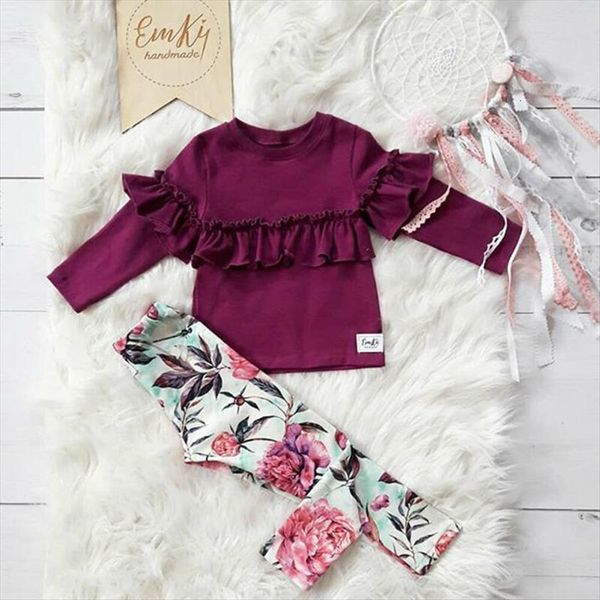 1 5y toddler kid baby girls clothing set ruffles t shirt flower pants autumn spring clothes children costumes, White
1 5y toddler kid baby girls clothing set ruffles t shirt flower pants autumn spring clothes children costumes, White