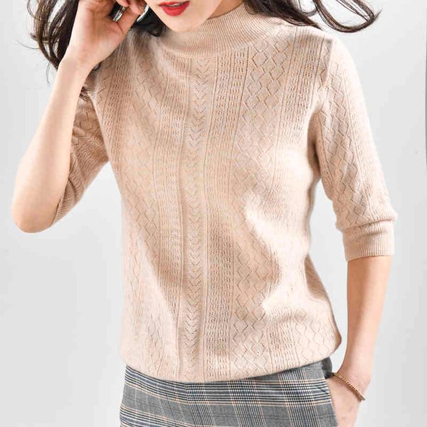 sweaters autumn fashion 100% cashmere and wool short sleeve women hollow out half turtleneck solid sweater spring, White;black
sweaters autumn fashion 100% cashmere and wool short sleeve women hollow out half turtleneck solid sweater spring, White;black