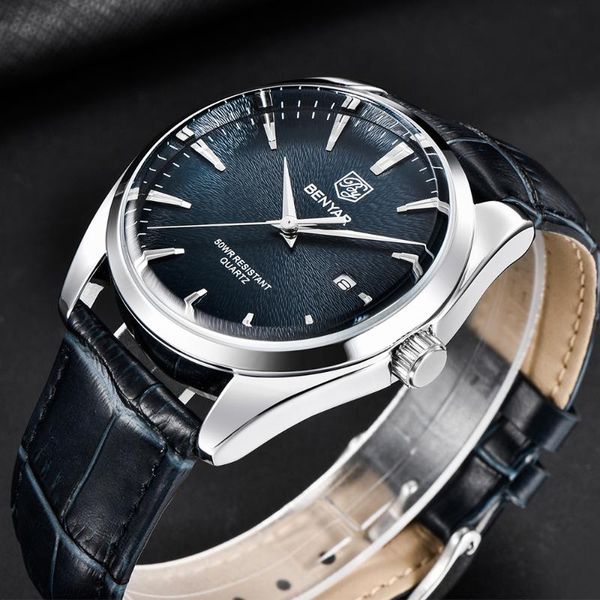 wristwatches benyar men quartz 30m waterproof leather military watch for relojes fashion casual montre, Slivery;brown
wristwatches benyar men quartz 30m waterproof leather military watch for relojes fashion casual montre, Slivery;brown