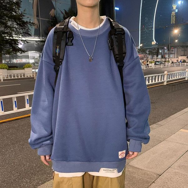 men's hoodies & sweatshirts 2021 round neck fashion pullover long sleeve blue cotton casual sweatshirt hip hop style streetwear clothes, Black
men's hoodies & sweatshirts 2021 round neck fashion pullover long sleeve blue cotton casual sweatshirt hip hop style streetwear clothes, Black