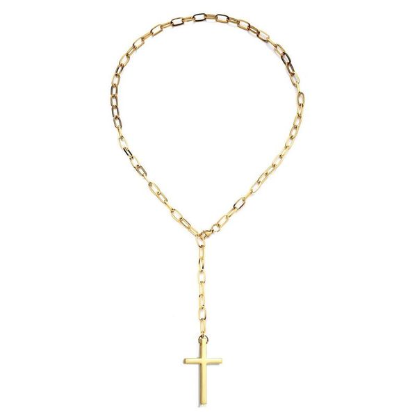stainless steel lariat chain cross pendant necklace for woman lasso choker christian catholic jewelry necklaces, Silver
stainless steel lariat chain cross pendant necklace for woman lasso choker christian catholic jewelry necklaces, Silver
