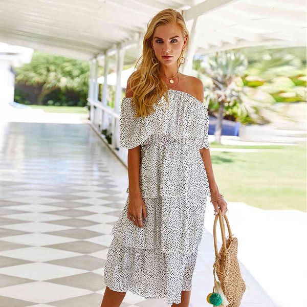 jumpsuit white summer slash neck dot for women off the shoulder cascading ruffle sweet party female elegant midi es vestidos, Black;white
jumpsuit white summer slash neck dot for women off the shoulder cascading ruffle sweet party female elegant midi es vestidos, Black;white