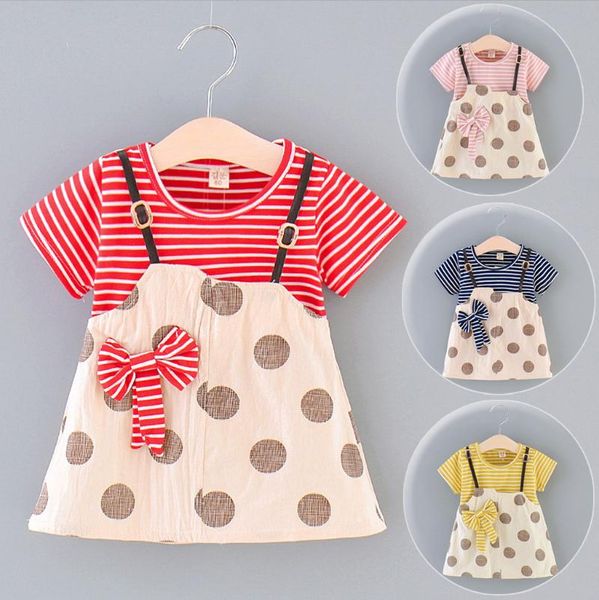 girl's dresses toddler kids baby girls dot stripe print bow princess dress outfits short sleeve o-neck girl printed striped party #9, Red;yellow
girl's dresses toddler kids baby girls dot stripe print bow princess dress outfits short sleeve o-neck girl printed striped party #9, Red;yellow