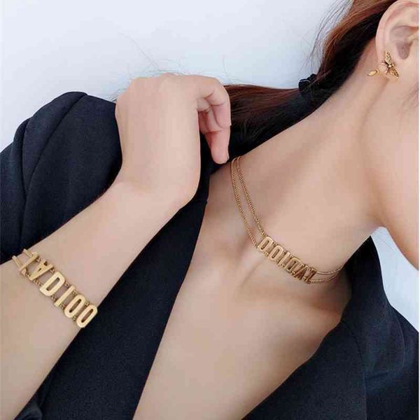 special offer 75% off outlet online family letter choker double layer personality net red clavicle necklace bracelet, Silver
special offer 75% off outlet online family letter choker double layer personality net red clavicle necklace bracelet, Silver